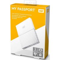  WD 2TB White My Passport Portable External Hard Drive - USB 3.0 