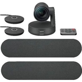  Logitech Rally Plus Video Conferencing Kit, With 2 x Rally Speakers, 2 x Microphone 