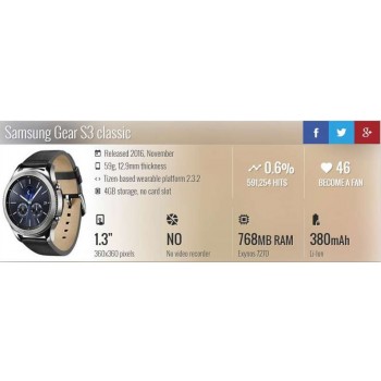 Samsung Watch Gear S3 classic 