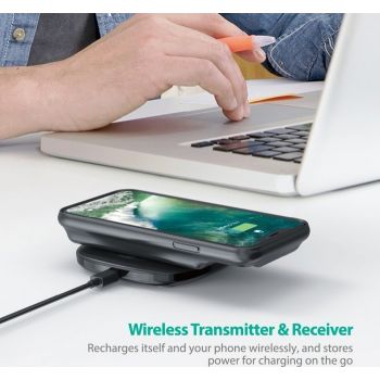  RAVPower RP-PB120 3200mAh Wireless TX RX Battery Case Offline for iPhone X 