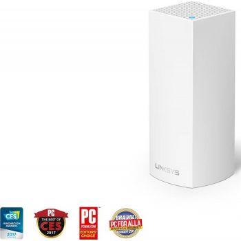  Linksys Velop Intelligent Mesh WiFi System, Tri-Band, 1-Pack White (AC2200) 