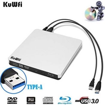  KuWFi External Blu Ray Drive USB 3.0 Player 