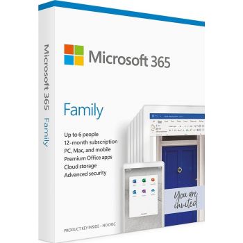  Microsoft 365 Family (12-Month Subscription; up to 6 People) 
