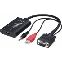  VGA For HDMI Adapter Full HD 1080P Audio Video Adapter 0.2Meter Laptop PC To TV AV HDTV 