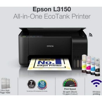  Epson EcoTank L3150 A4 Colour Multifunction Inkjet Printer 