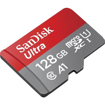  SanDisk 128GB Ultra microSDXC UHS-I Memory Card with Adapter – C10, U1, Full HD, A1, Micro SD Card – 