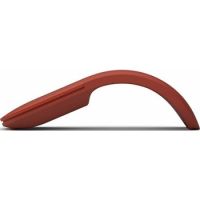  Microsoft Light and Ready Surface Connect Via Bluetooth Arc Mouse, Poppy Red Color 