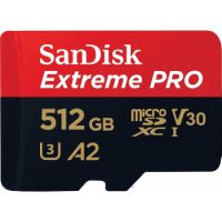  SANDISK SDSQXCZ-512G-GN6MA Micro Extreme Pro A2 V30 UHS-I/U3 170R/90W SDXC Card With Adapter 
