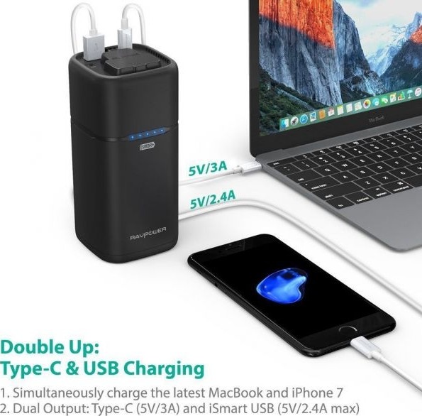ravpower universal power bank travel charger