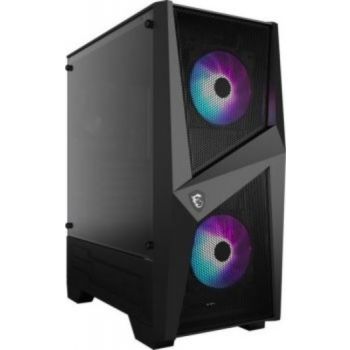  MSI MAG Force 100R Mid Tower With ARGB Fan Gaming Case, 240mm Radiator Compatibility - Black 