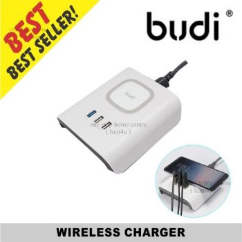  BUDI Wireless Charger 12W 3 Usb Port 