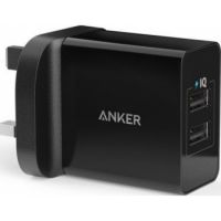  Anker 24W 2-Port USB Wall Charger And PowerIQ Technology, Black 