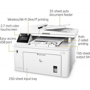  HP Laserjet Pro M227fdw A4 Mono Multifunction Laser Printer 