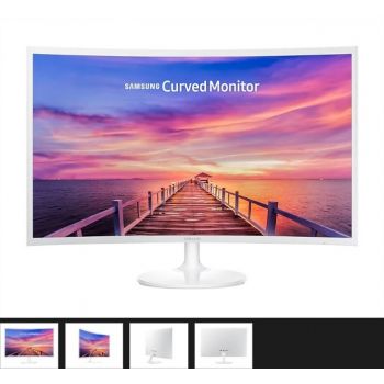  Samsung 32" Curved Monitor-WHITE 