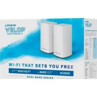  Linksys Velop Intelligent Mesh WiFi System, 2-Pack White (AC2600) 
