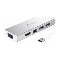  J5 USB 3.0 to VGA/HDMI/Ethernet/USB3.1 Dock 