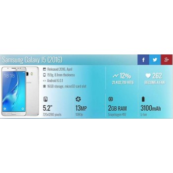  Samsung Galaxy Phone J5 (2016) 