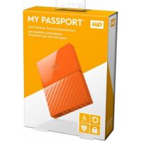  WD 4TB Orange My Passport Portable External Hard Drive - USB 3.0 