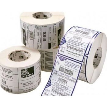  Zebra Barcode Label, Polyester, 89x25mm; Thermal Transfer, Z-ULTIMATE 3000T WHITE, Coated, Permanent Adhesive, 25mm Core 
