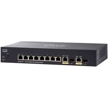  Cisco SG350-10P 10-Port Gigabit PoE Managed Switch 