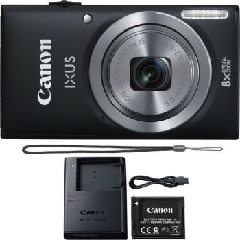  Canon IXUS 185 20MP Digital Camera with 8x Optical Zoom + Memory Card + Camera Case 