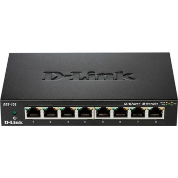  D-Link 8‑Port Gigabit Unmanaged Desktop Switch 