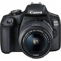  Canon EOS 2000D DSLR Camera and EF-S 18-55 mm f/3.5-5.6 IS II Lens, Black 