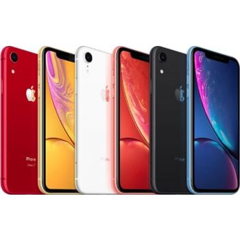  Apple iPhone XR (2018): 6.1-inch, 3GB Memory, 64GB Memory, 12MP CAM, LTE > Black, Red, Yellow, Blue, Coral, White 