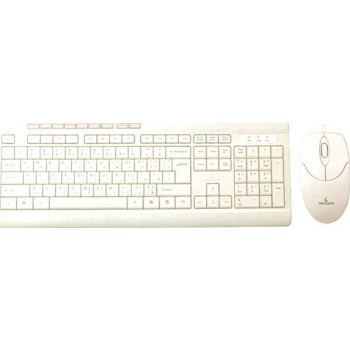  Genuine Wired Classsic Desktop Combo Keyboard Mouse White 