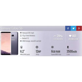  Samsung Galaxy Phone S8+ 