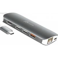  J5 USB Type-c Multi Adapter HDMI /VGA/Ethernet/USB 3.1 SD & MicroSD/PD 3.0 